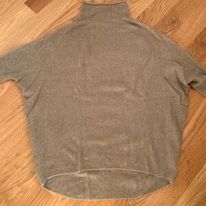 Lou & Grey for Loft Dark Tan Mock Neck Sweater